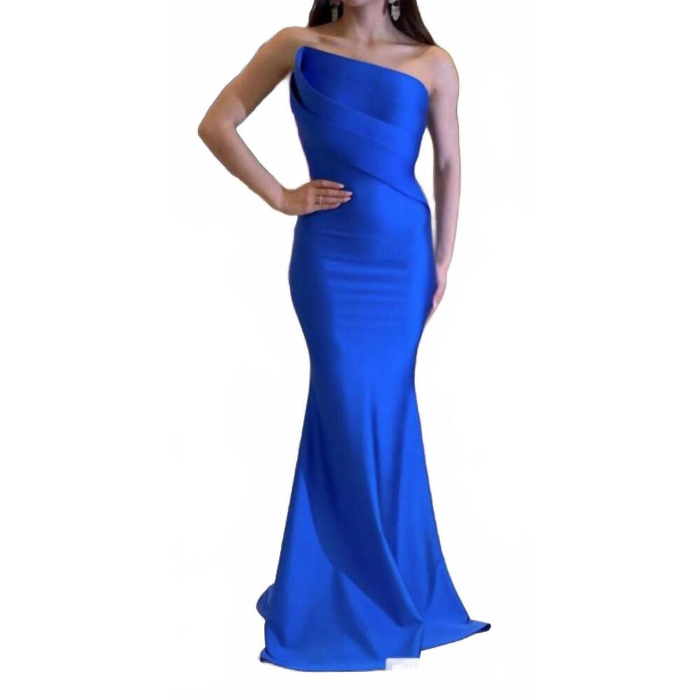 NEW NICOLE BAKTI strapless mermaid dress in fuchsia